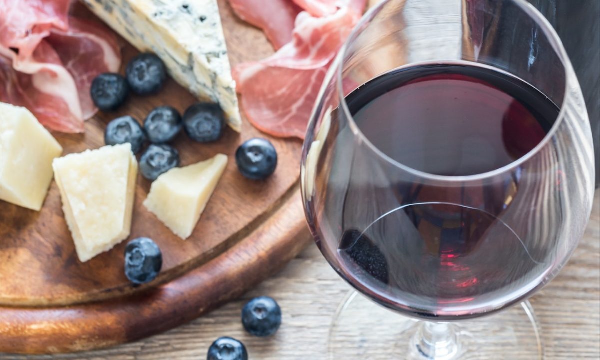 Wine with berries